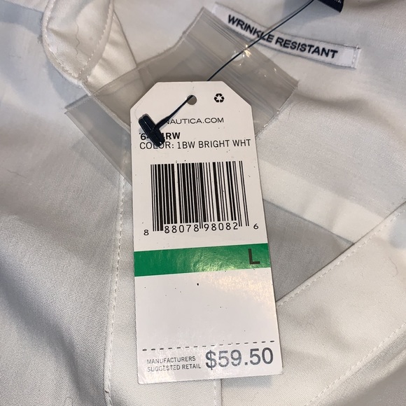 Ladies Nautica Collard Tailored (type) Blouse NEW WITH TAGS 3/4 Sleeves w/Cuffs - Picture 7 of 7
